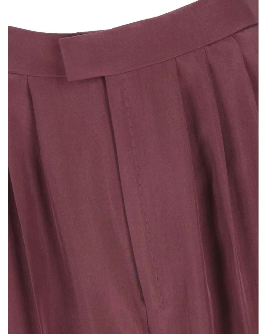 Saint Laurent Silk Mid-Rise Straight-Leg Tailored Trousers