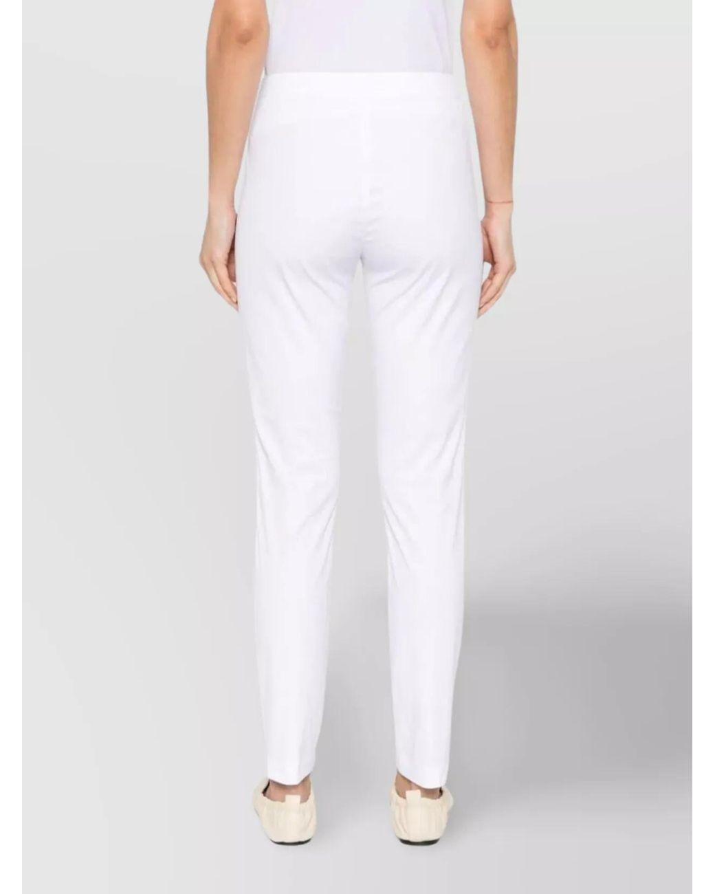 Fabiana Filippi White Slim-Fit Trousers