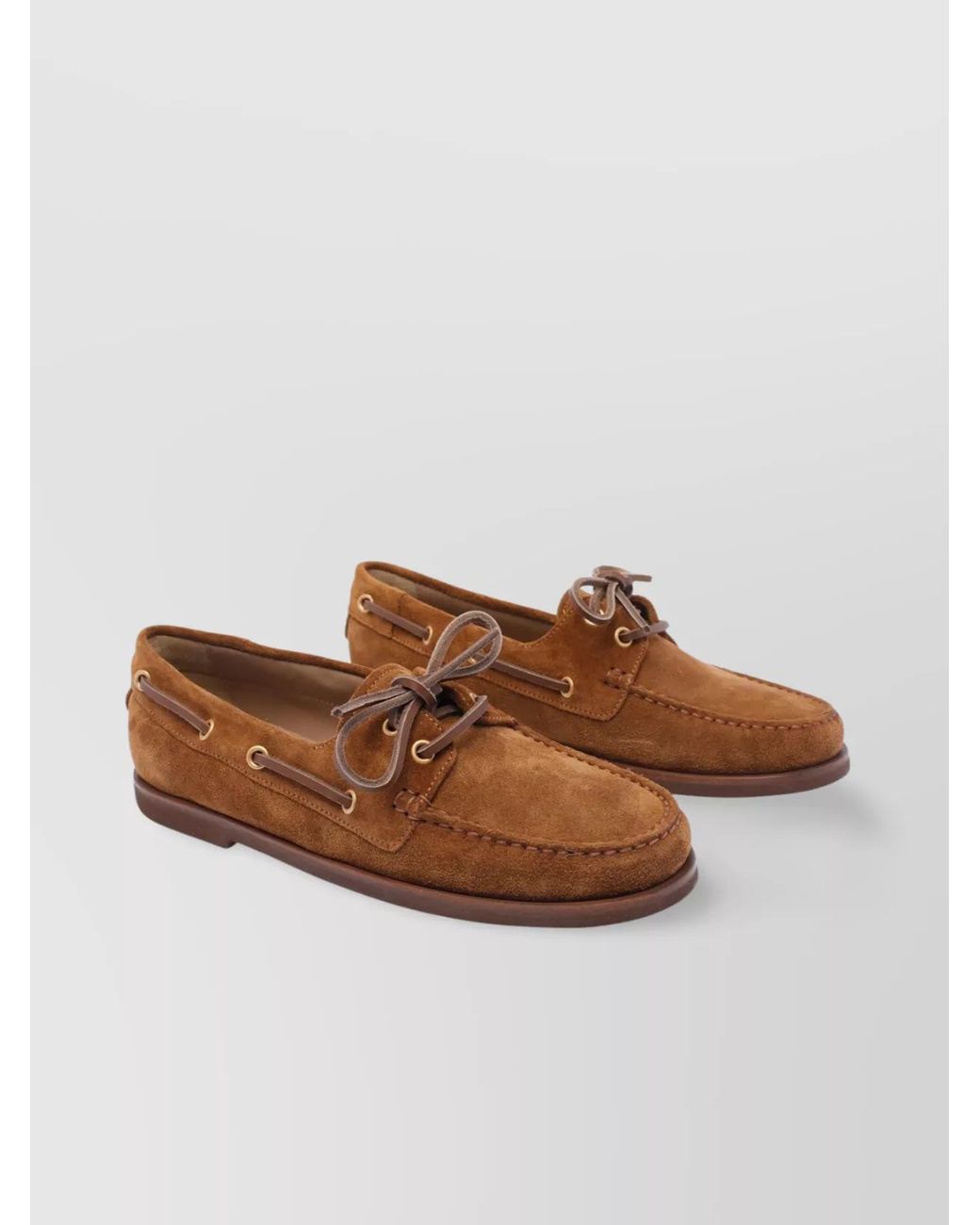 Gianvito Rossi Brown Suede Leather Vandée Loafers