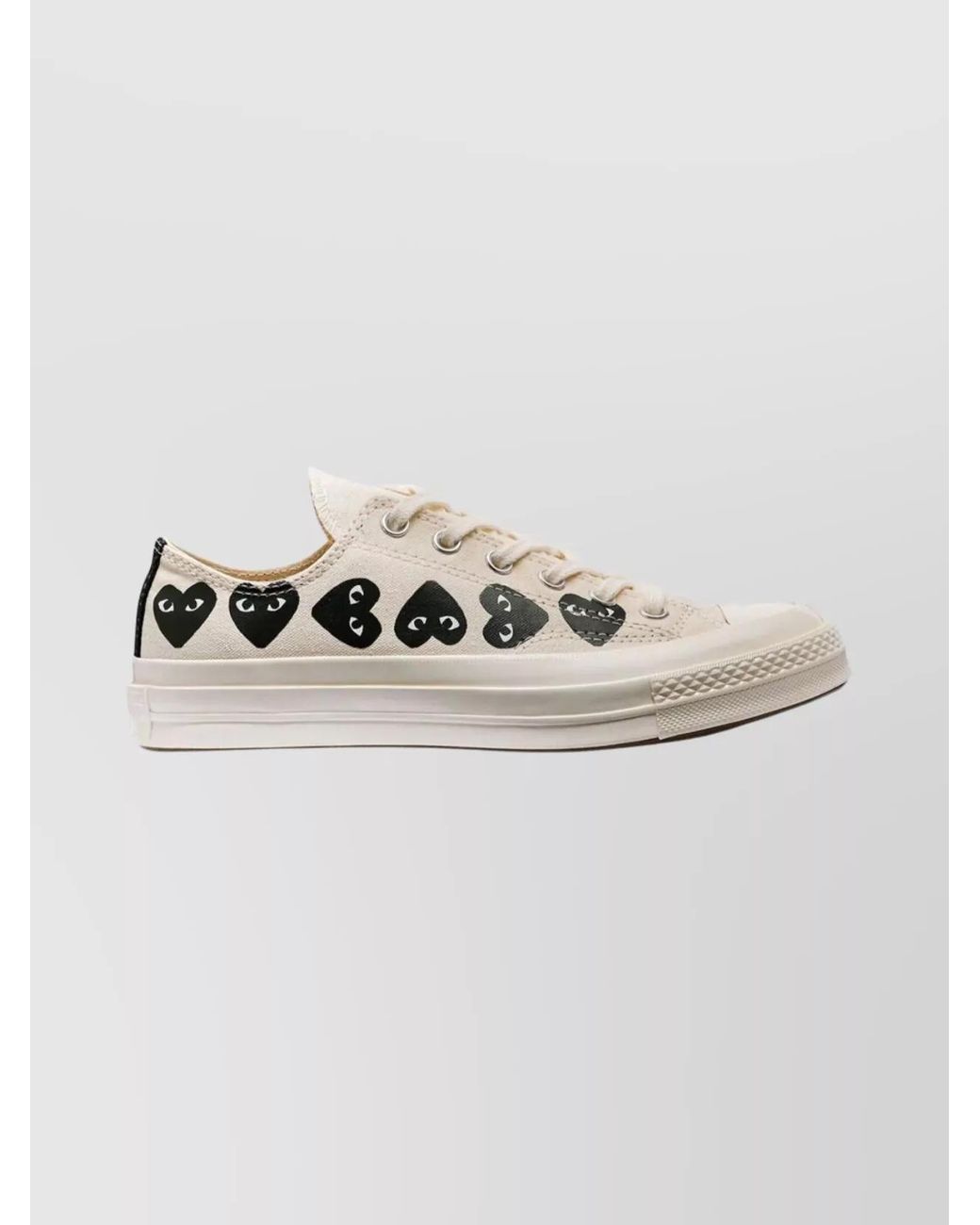 COMME DES GARÇONS PLAY White Cotton Low-Top Sneakers
