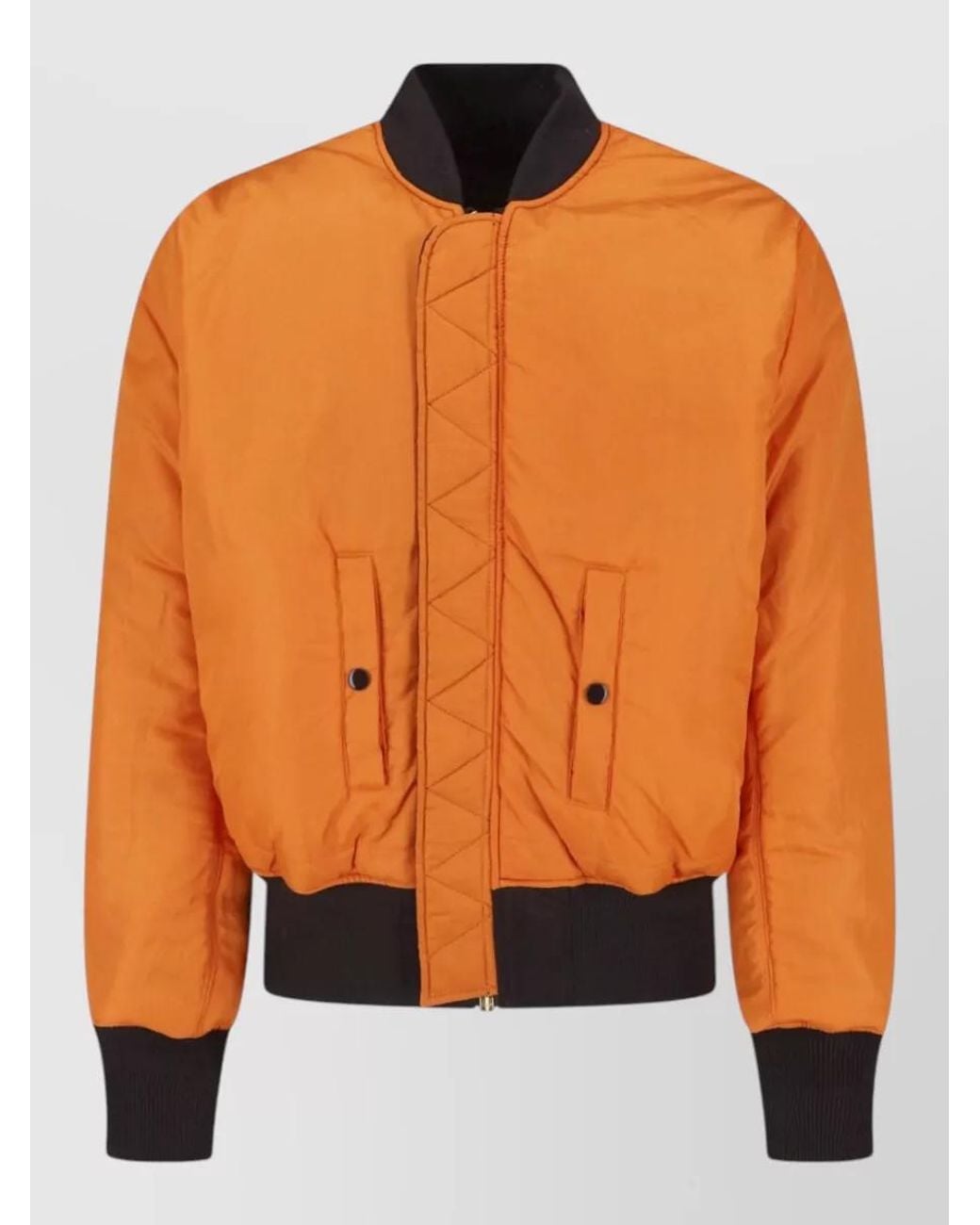 Alpha Industries Orange Nylon Reversible Puffer Jacket for men