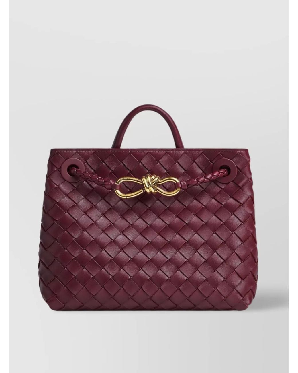 Bottega Veneta Purple Andiamo Small Leather Tote Bag