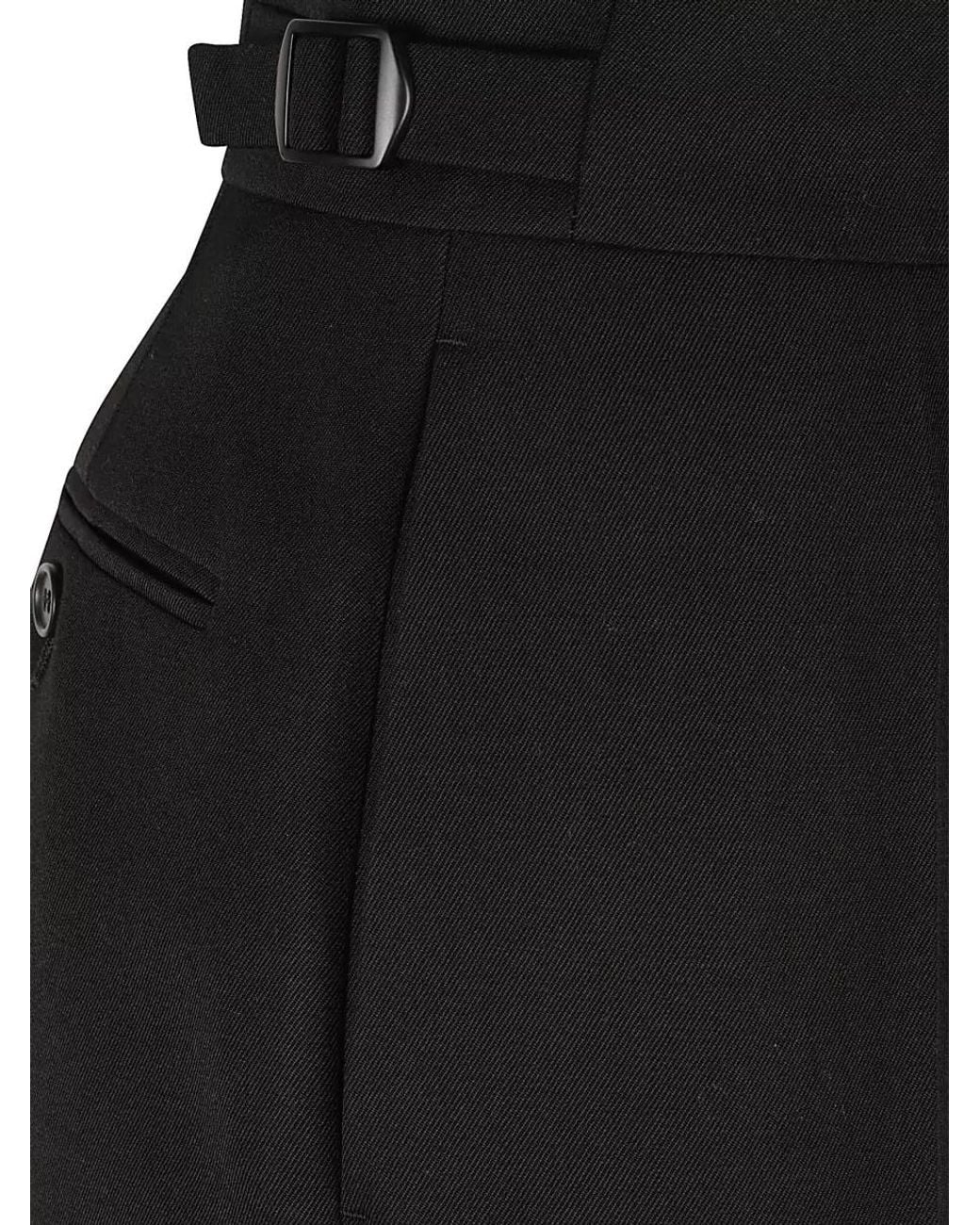 Prada Black Gabardine Suit Trousers