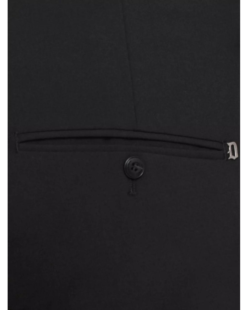 Dondup Black Straight-Leg Tailored Trousers for men