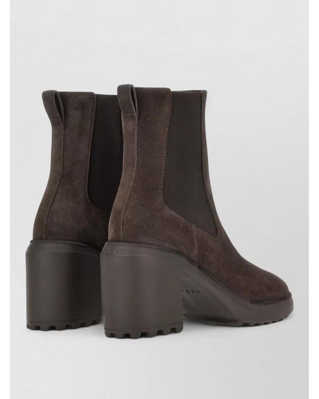 Hogan Brown Suede Panelled Chelsea Boots