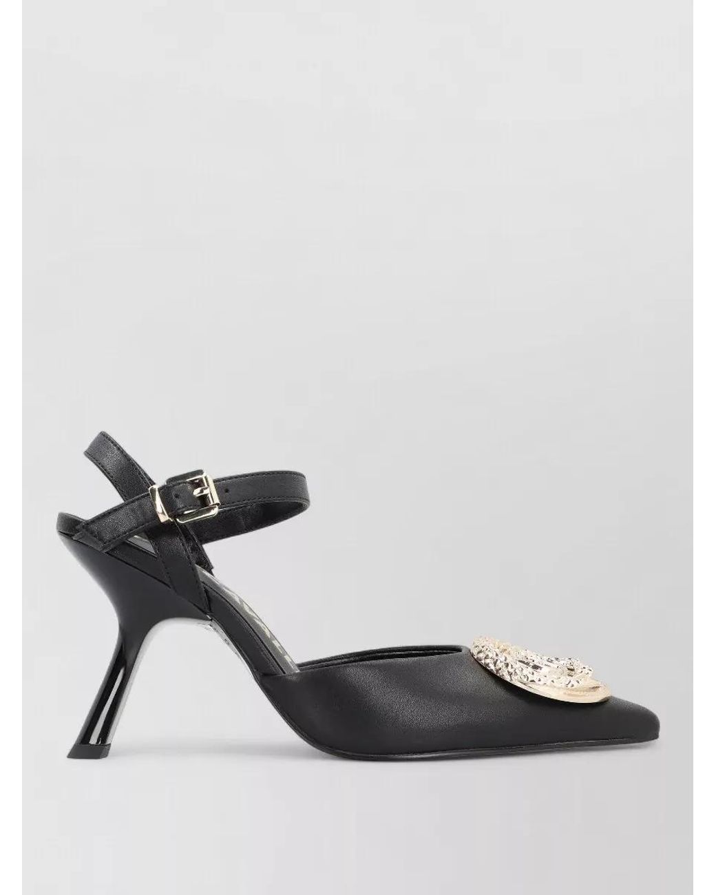 Just Cavalli Metallic Leather Heeled Sandals