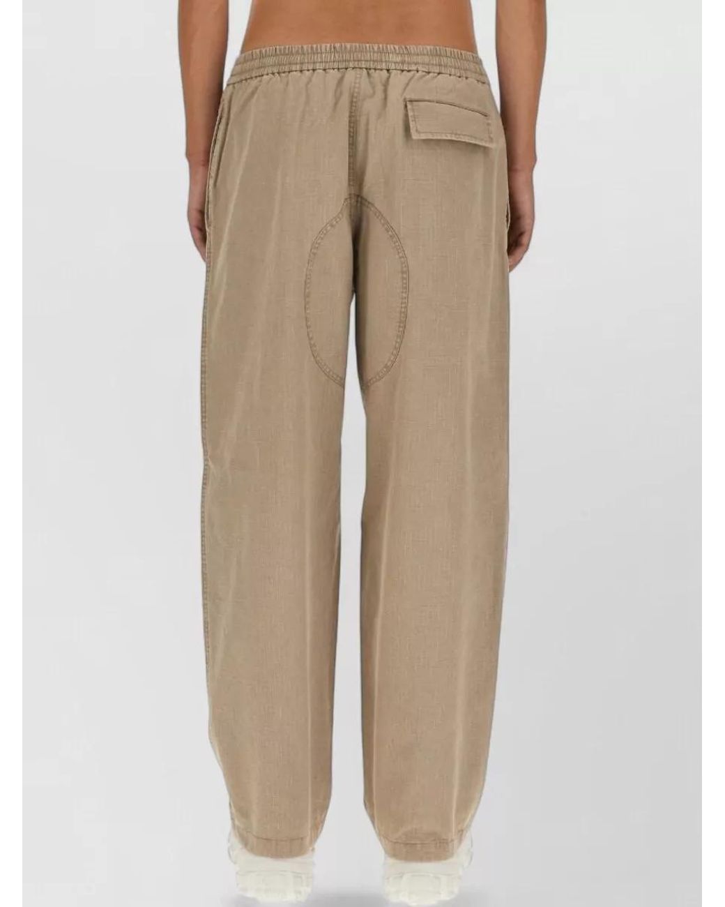 Acne Natural Cotton Loose-Fit Trousers for men