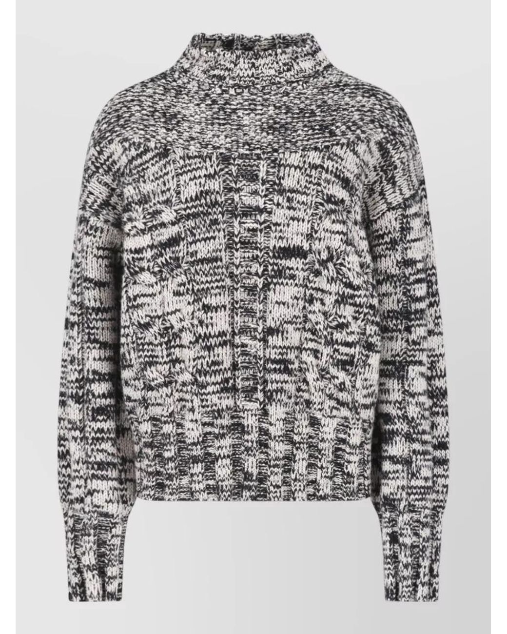 Malo Gray Cashmere Wool Crewneck Sweatshirt