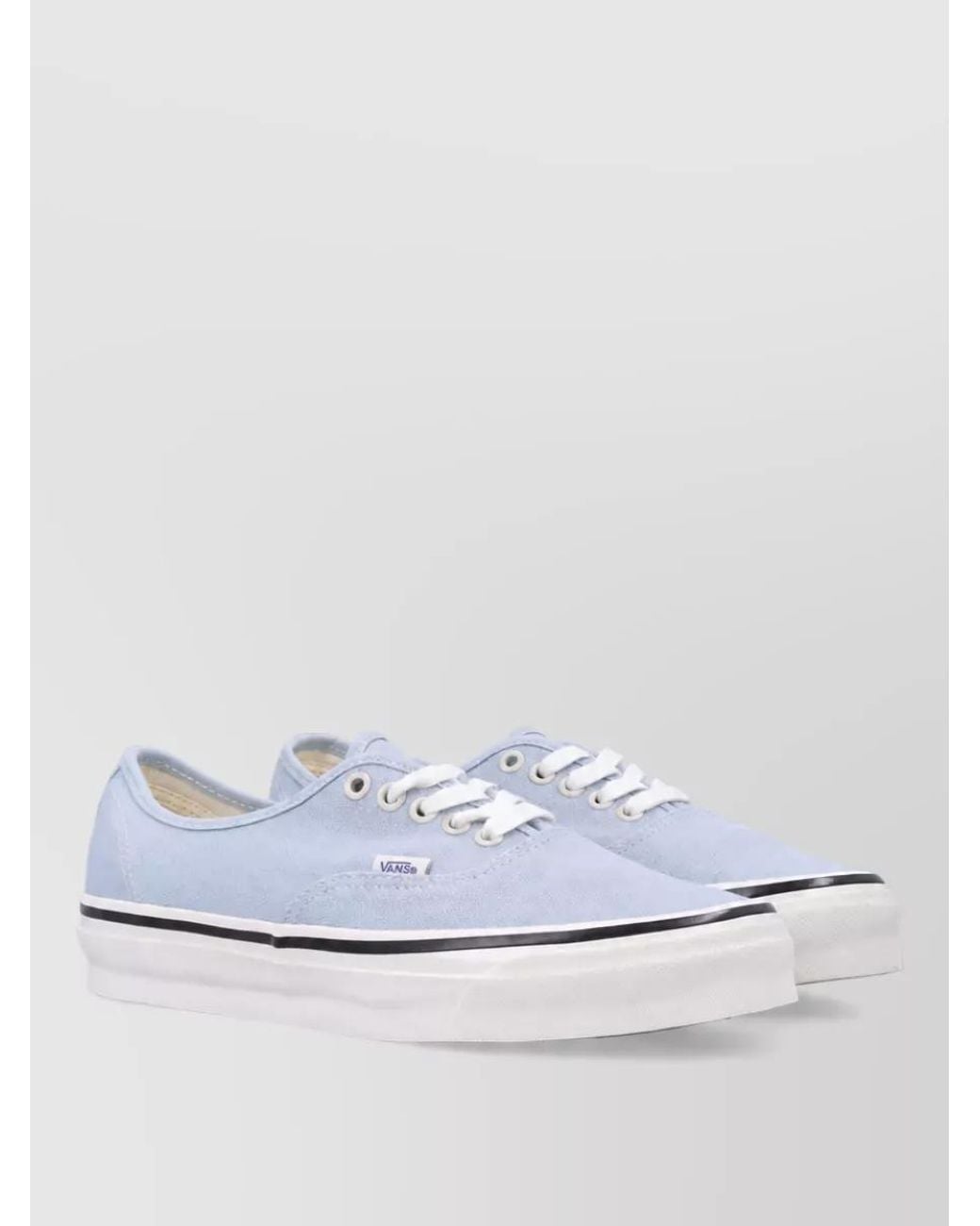 Vans White Canvas Lace-Up Sneakers