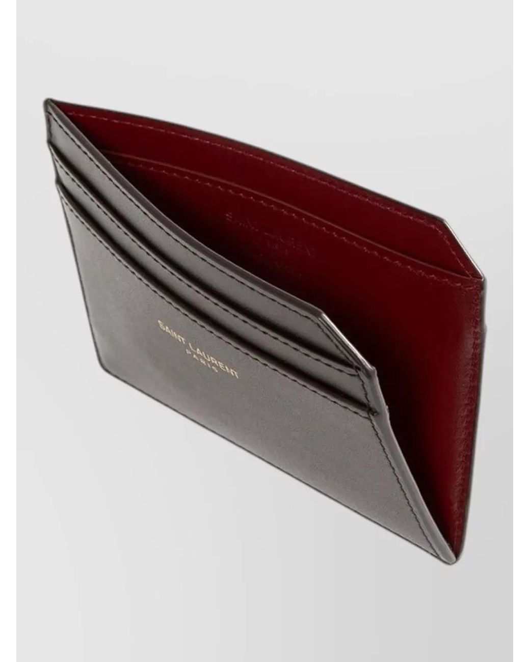Saint Laurent Black Leather Card Holder for men