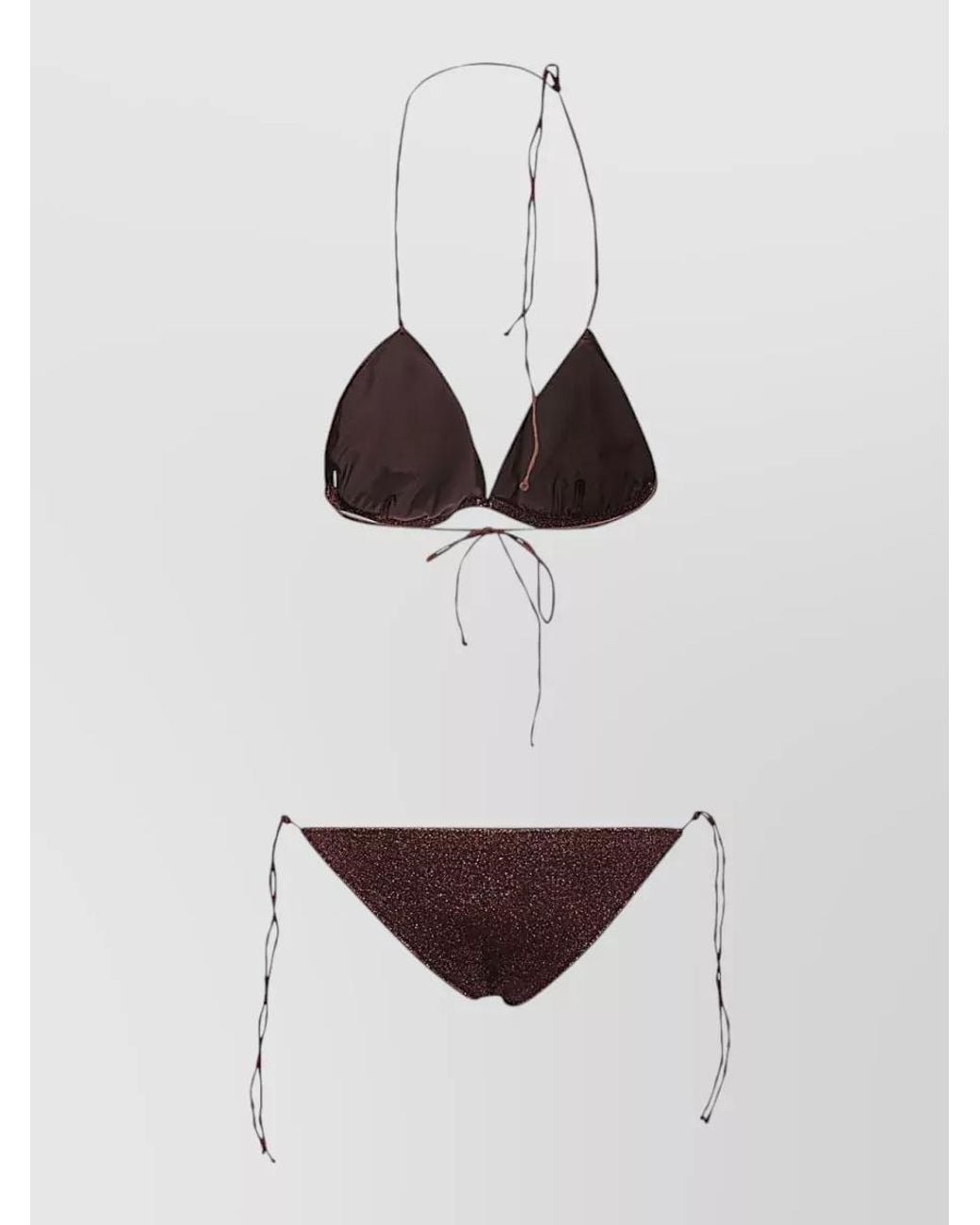 Oseree White Glitter Bikini