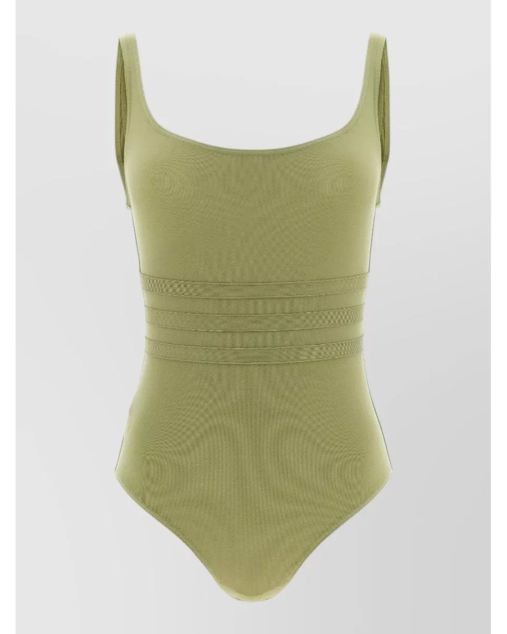 Eres Green Square-Neck One-Piece Swimsuit