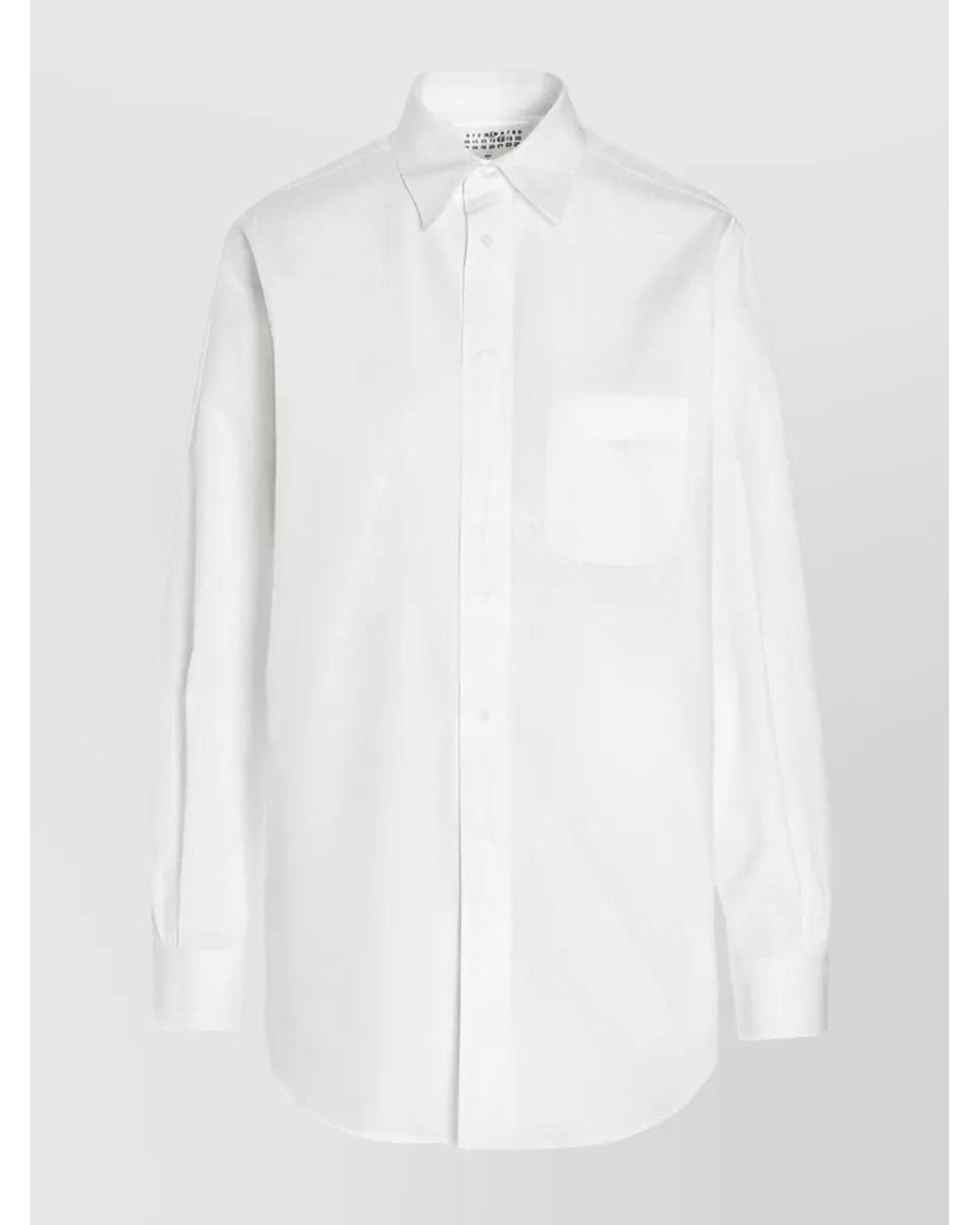 Maison Margiela White Cotton Long-Sleeve Shirt