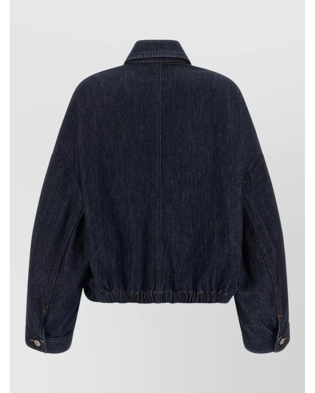 Dries Van Noten Blue Cropped Oversized Denim Jacket