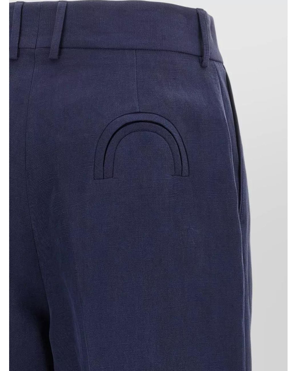 Blazé Milano Blue Linen Tailored Trousers