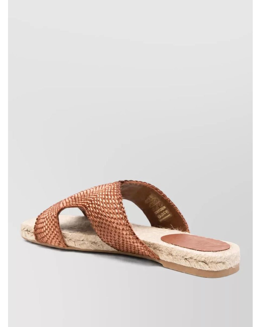 Castaner Brown Woven Slides