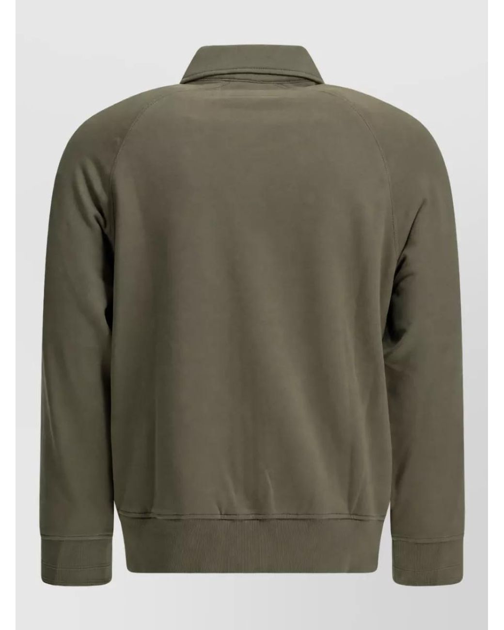 C P Company Green Cotton Zip Up Bomber Jacket for men