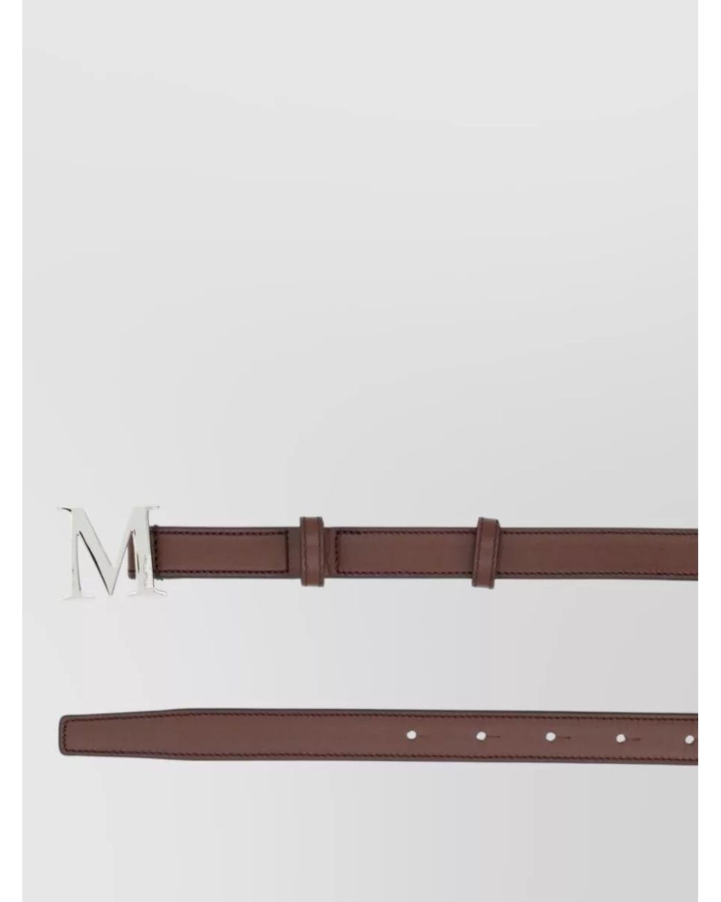 Max Mara Gray Leather Belt