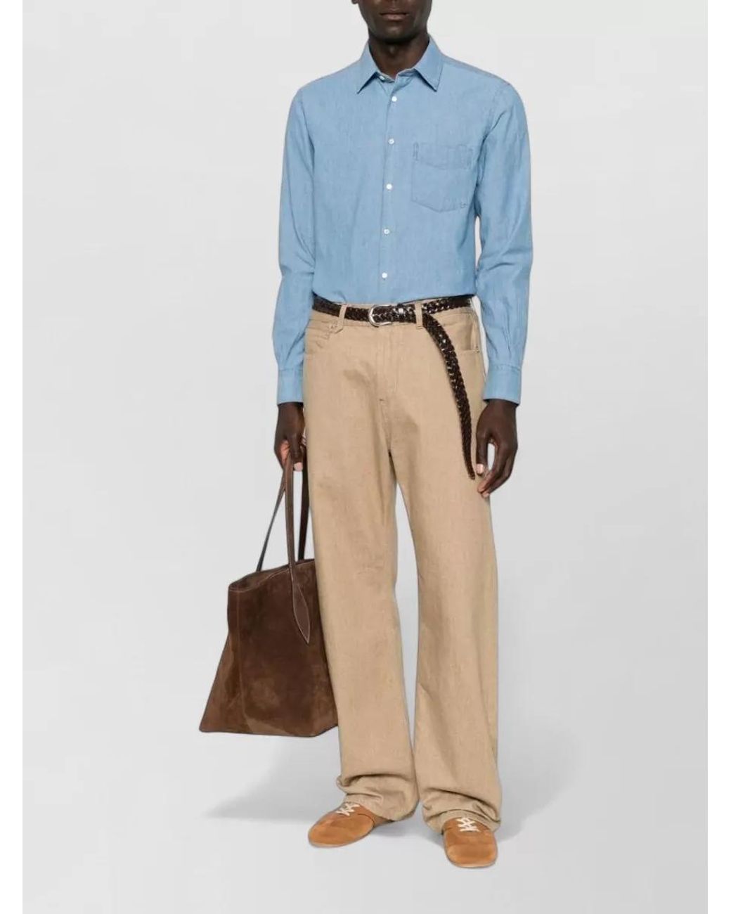 Aspesi Blue Denim Shirt for men