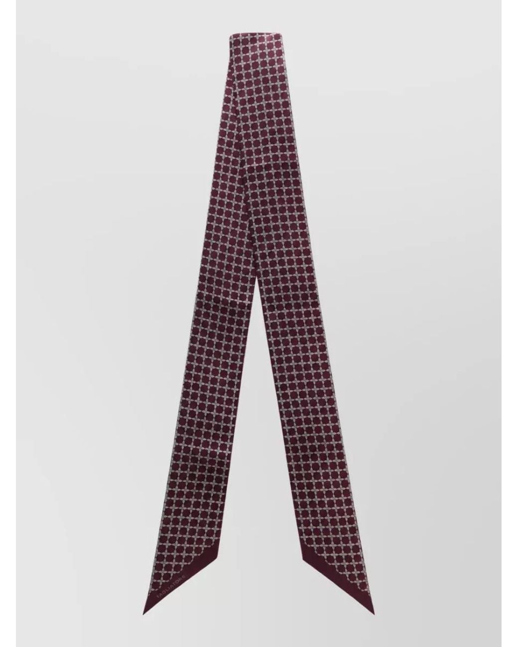 Tagliatore Purple Silk Geometric-Print Tie for men