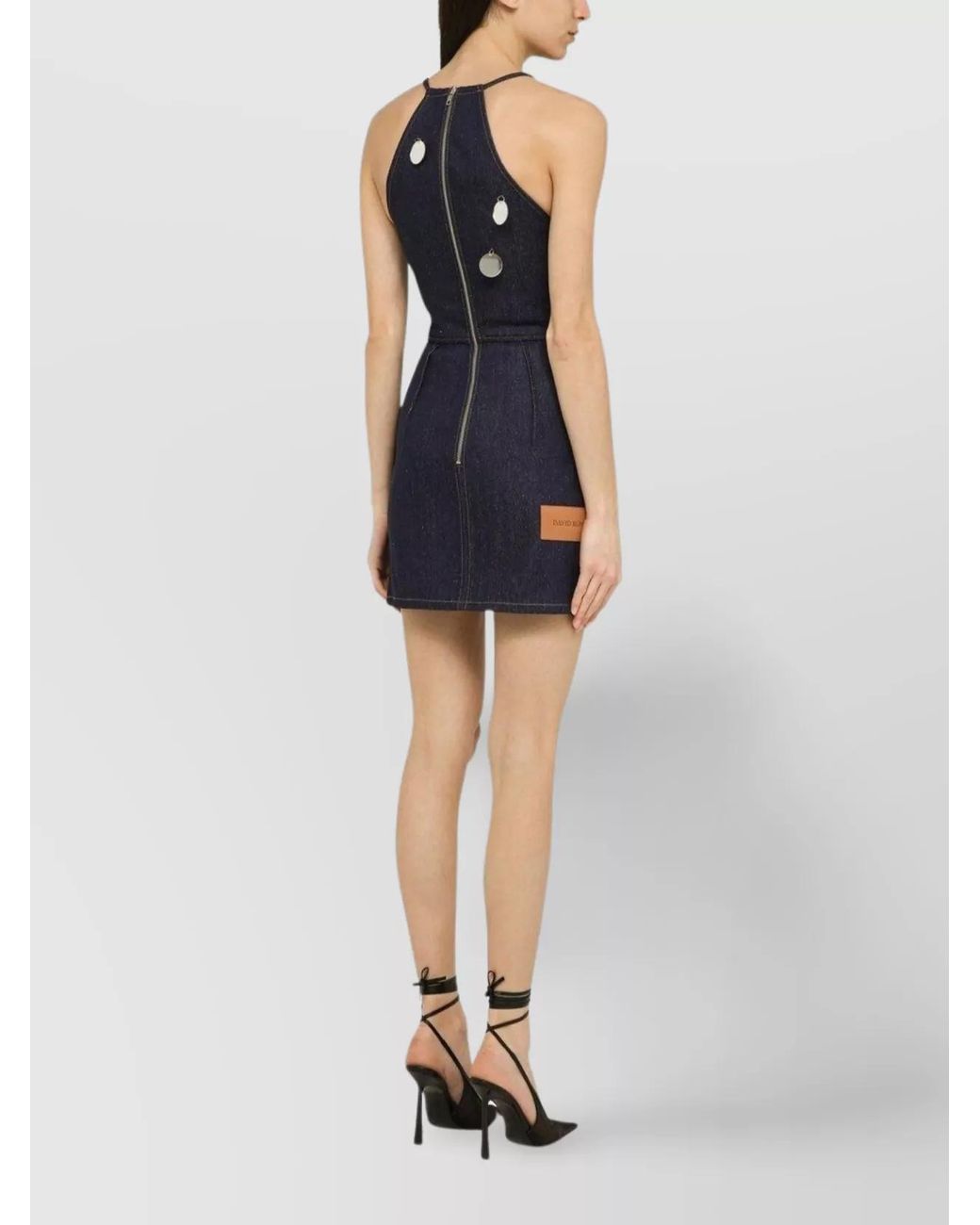 David Koma Blue Denim Mini Dress