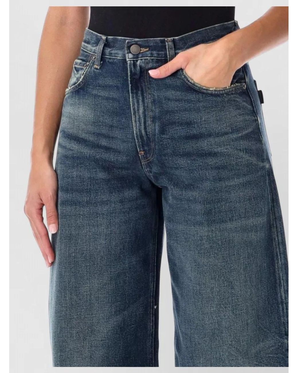 Haikure Blue Denim Straight-Leg Jeans