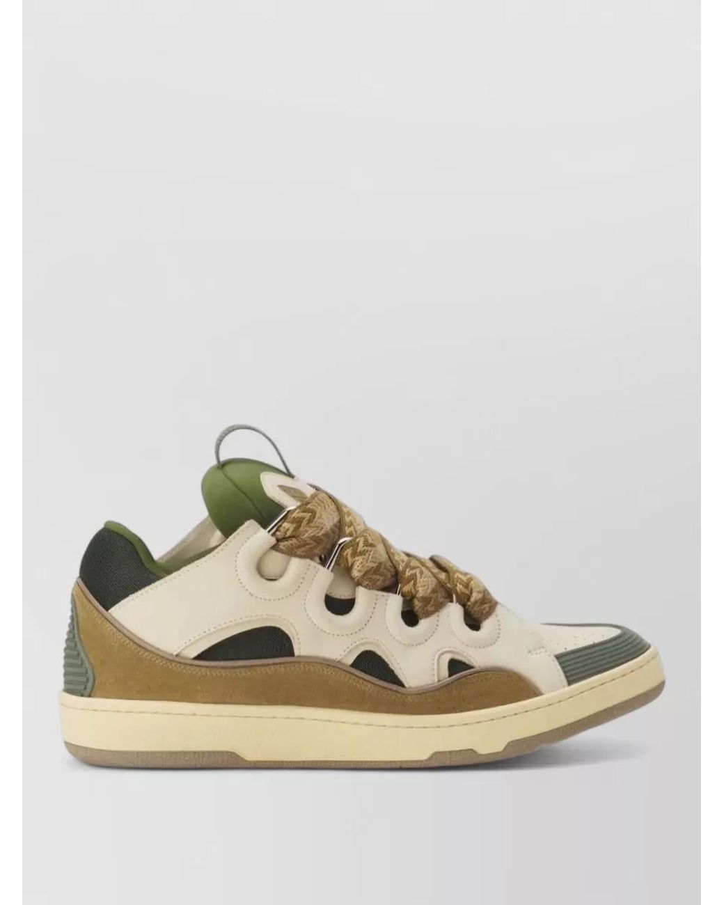 Lanvin Metallic Leather Low-Top Sneakers for men
