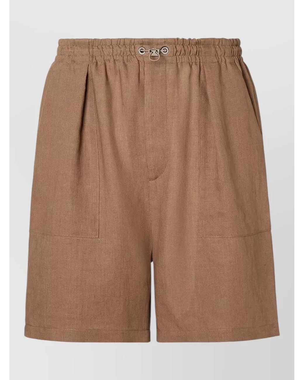 Fendi Brown Linen Bermuda Shorts for men
