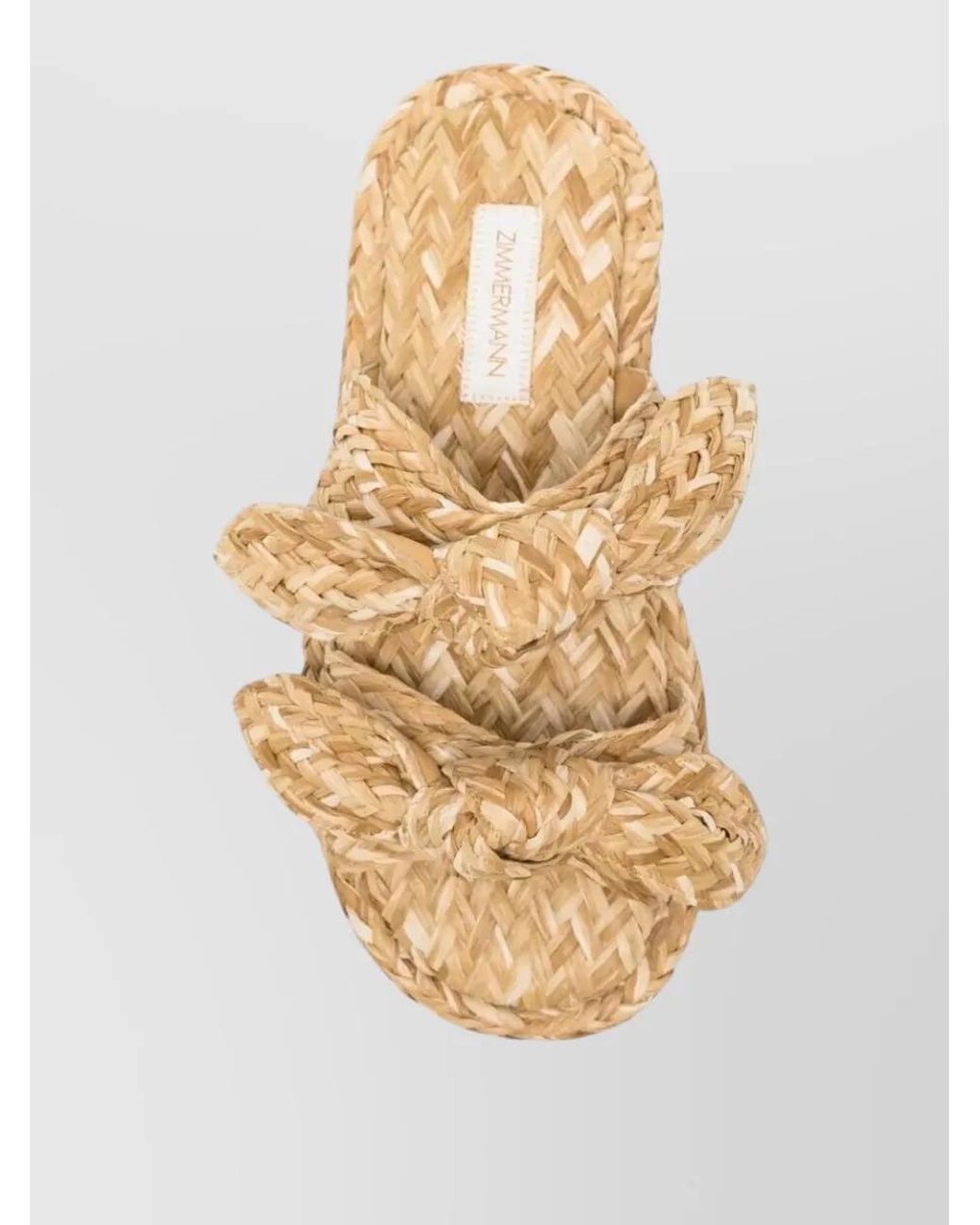 Zimmermann Metallic Woven Knot-Detail Sandals