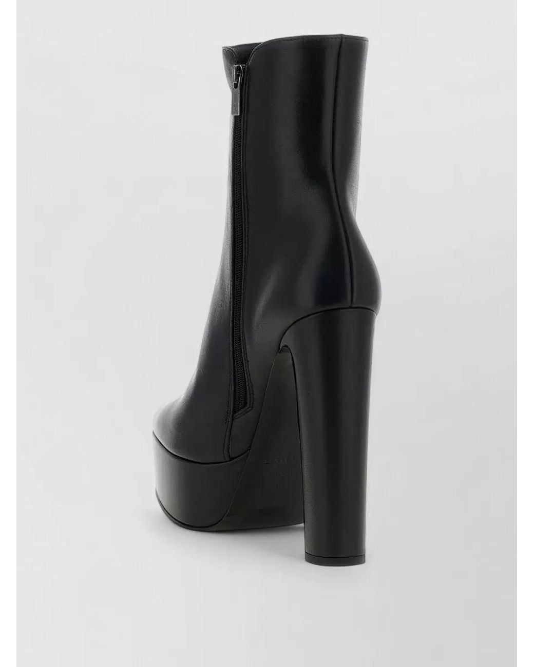 Le Silla Black Leather Platform Ankle Boots