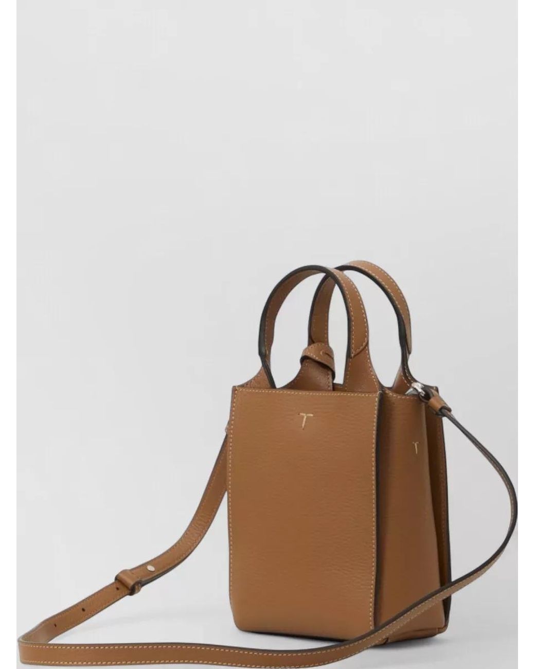 Tod's Brown T Timeless Micro Leather Mini Bag