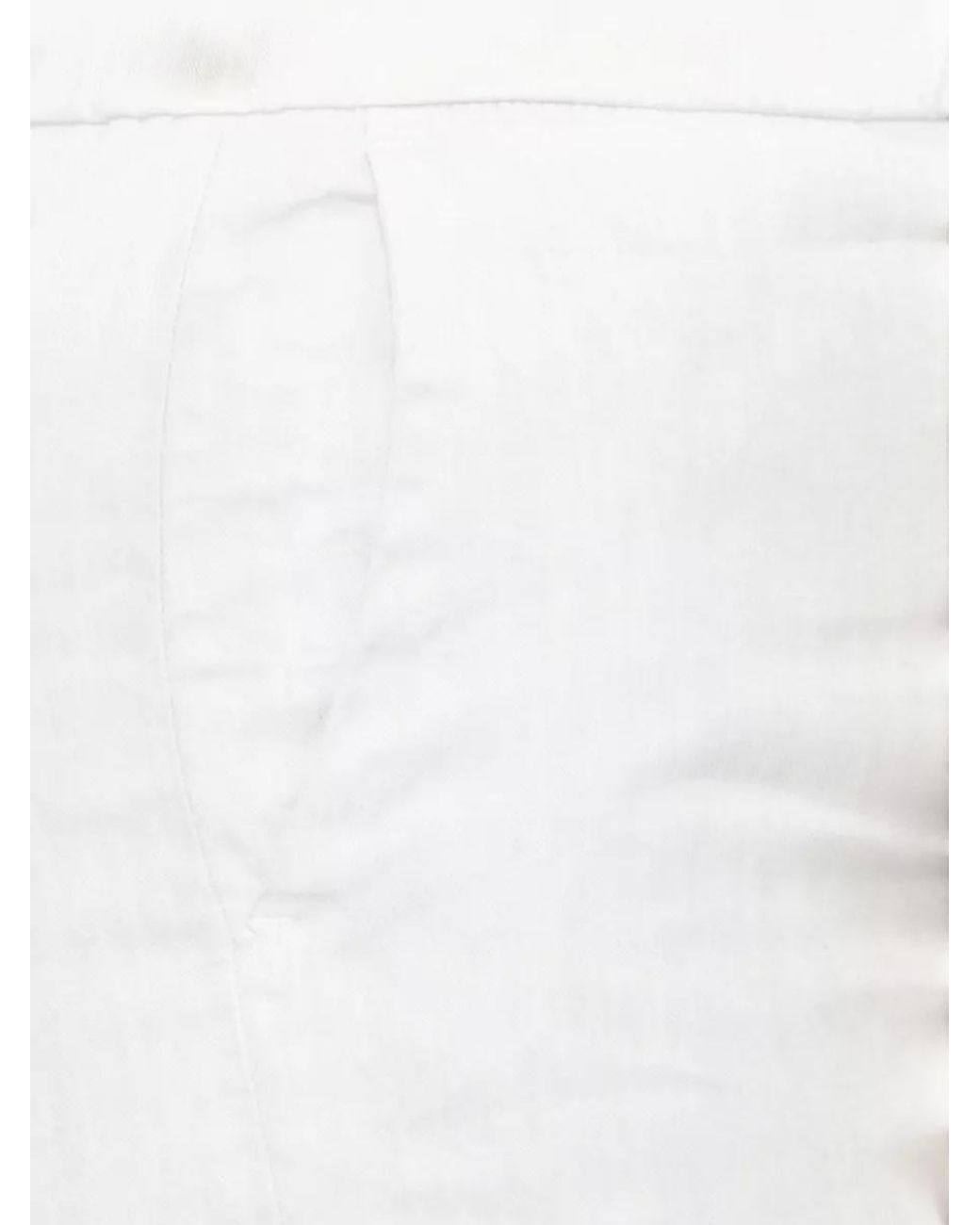 Panicale White Straight-Leg Trousers
