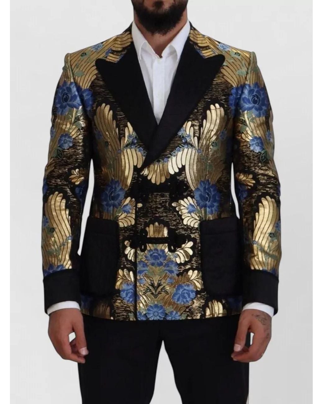 Dolce & Gabbana Black Wool Single Breasted Blazer for men