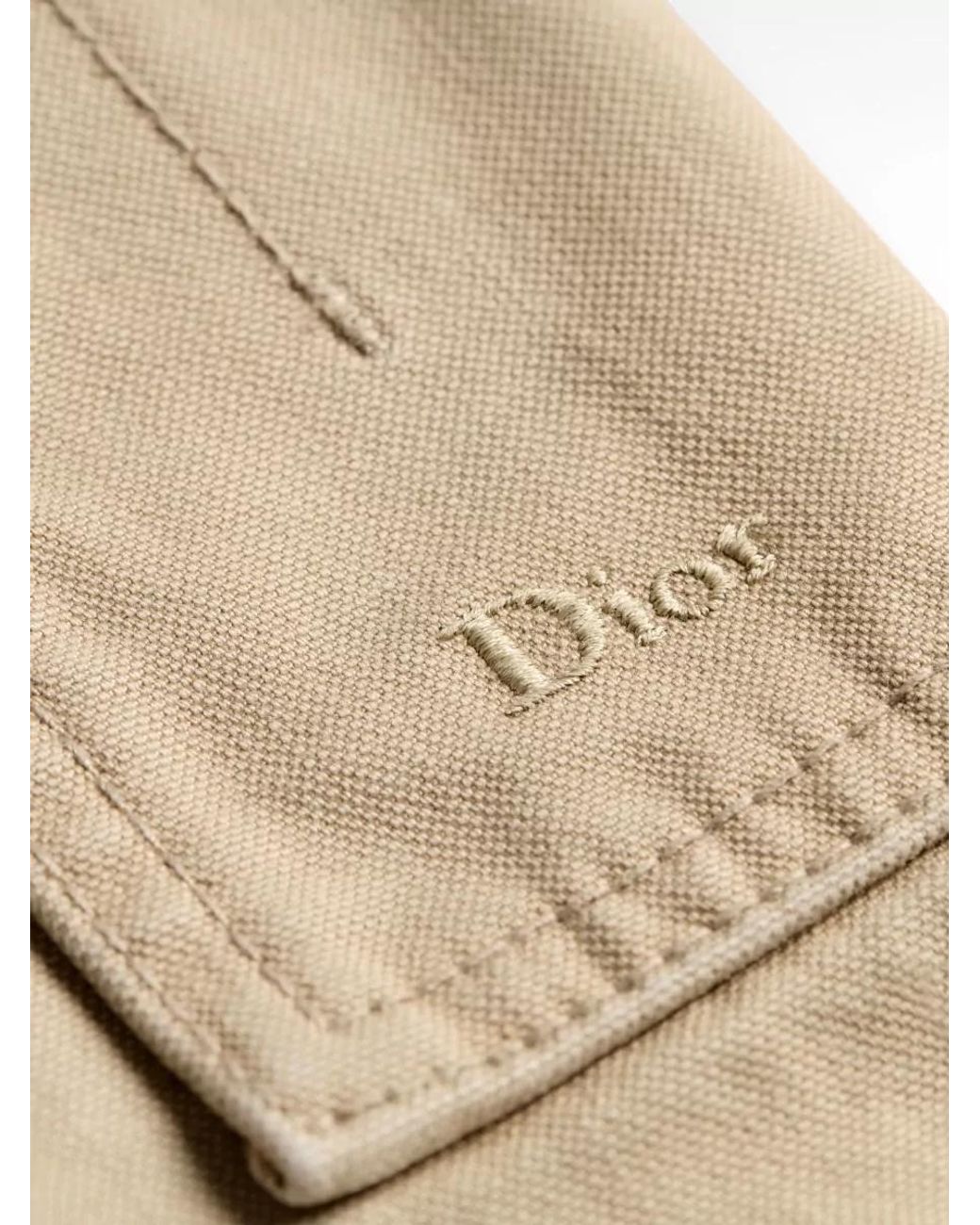Dior Natural Denim Cargo Shorts for men