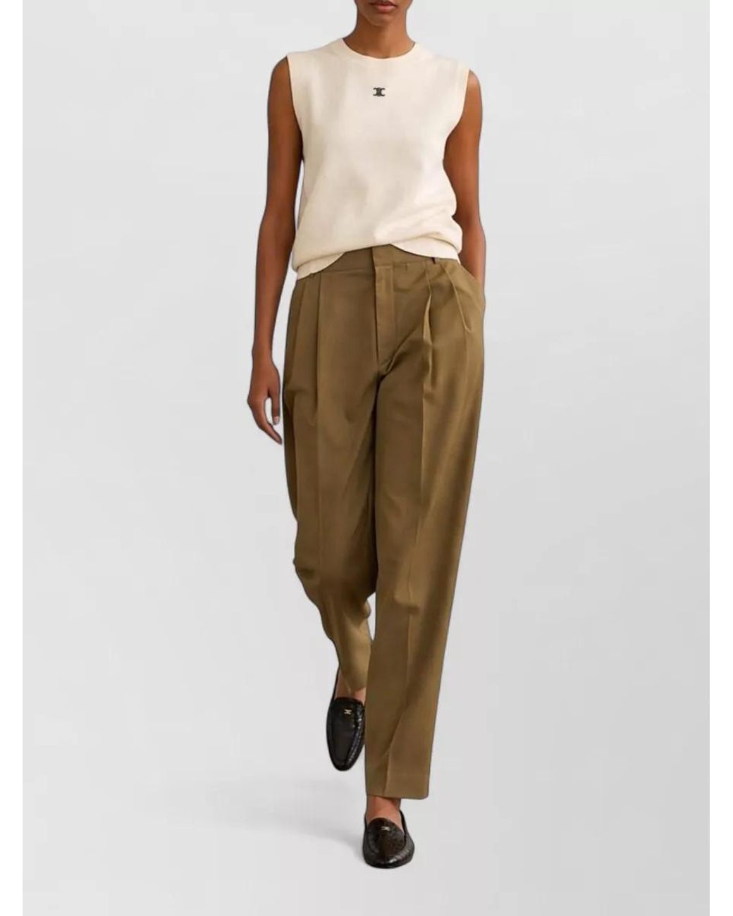 Céline Natural Cropped Trousers