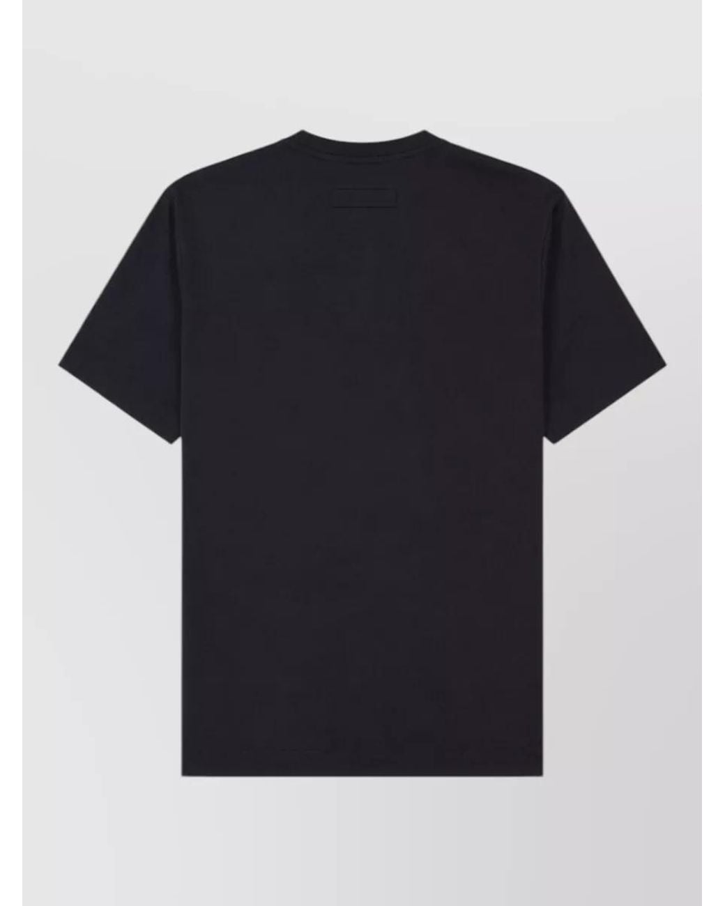 Zegna Black Cotton Logo T-Shirt for men