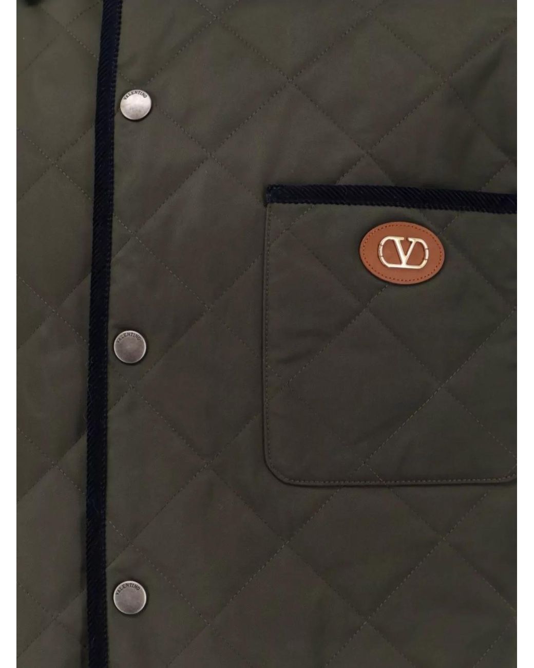Valentino Black Leather Quilted Shirt Jacket for men