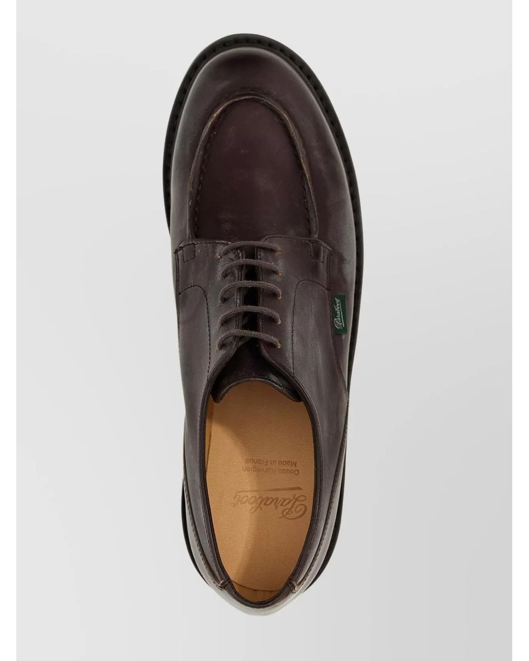 Paraboot Brown Leather Derby Shoes for men