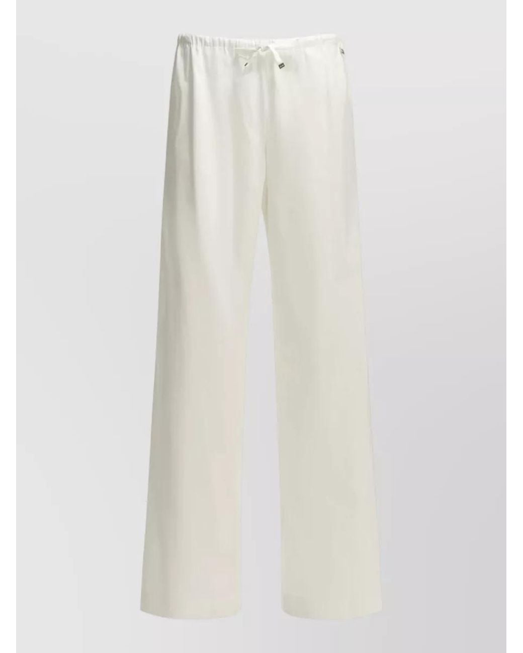 Herno White Wide-Leg Trousers