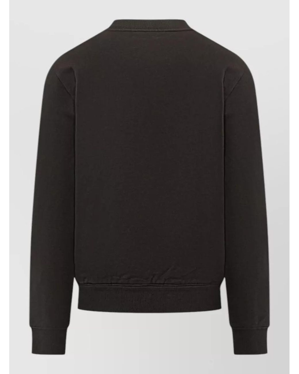 Dolce & Gabbana Black Heraldic Patch Cotton Sweatshirt for men