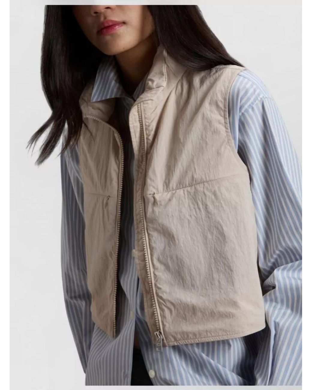Woolrich Natural Nylon Zip Vest