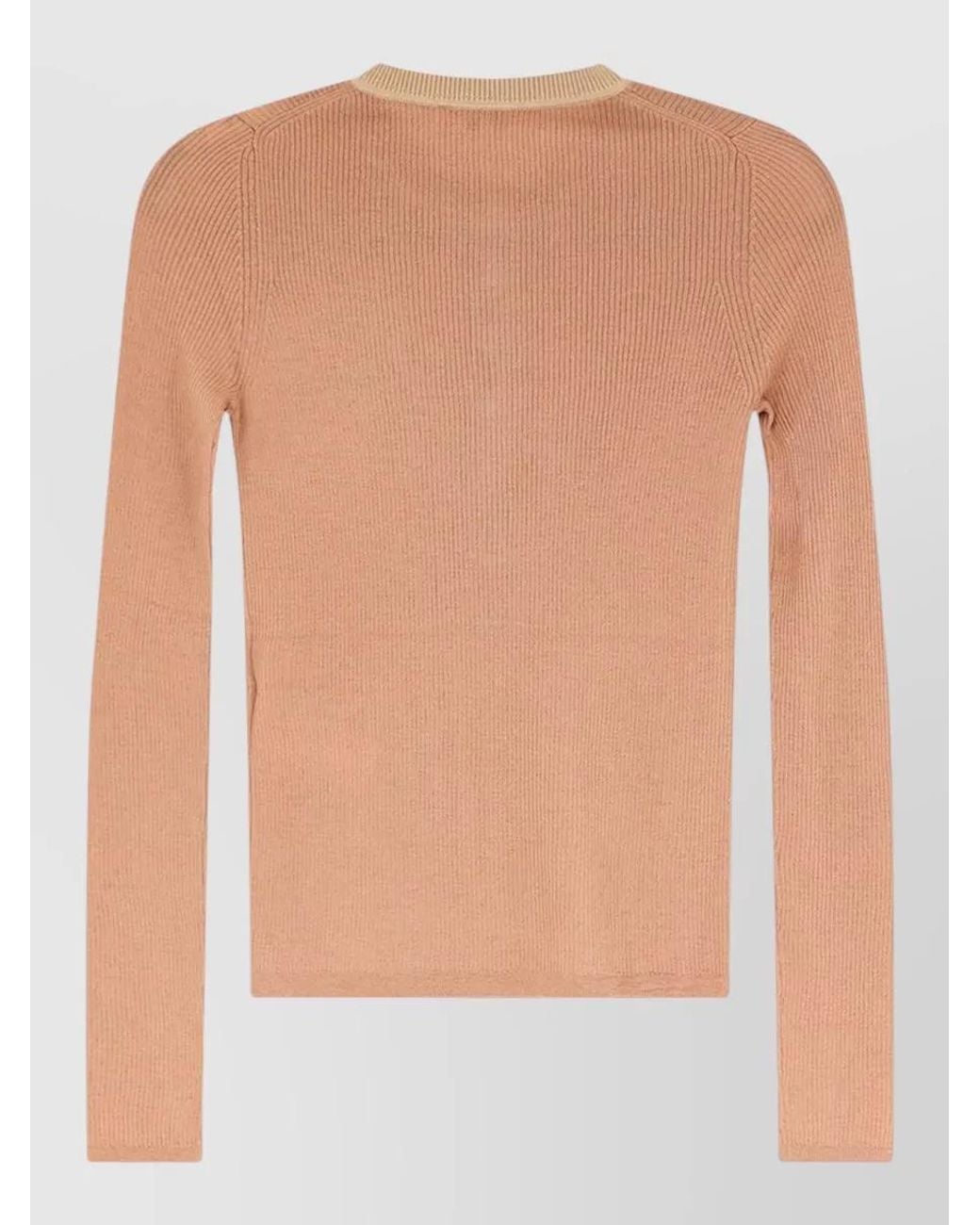 Chloé Multicolor Ribbed Merino Wool Slim-Fit Henley Jumper