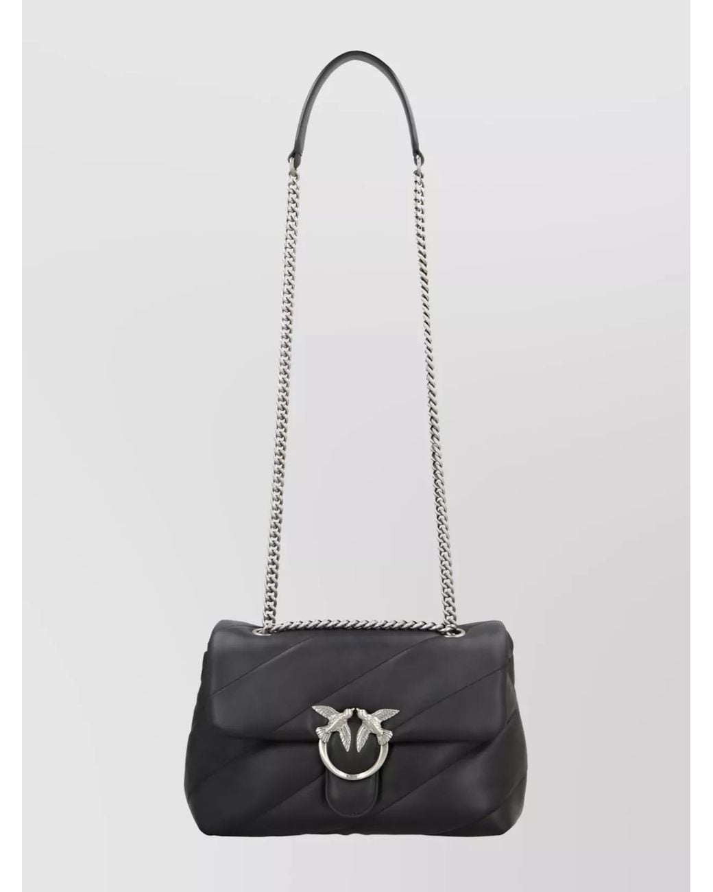 Pinko Black Love Bag Puff Maxi Leather Quilted Shoulder Bag