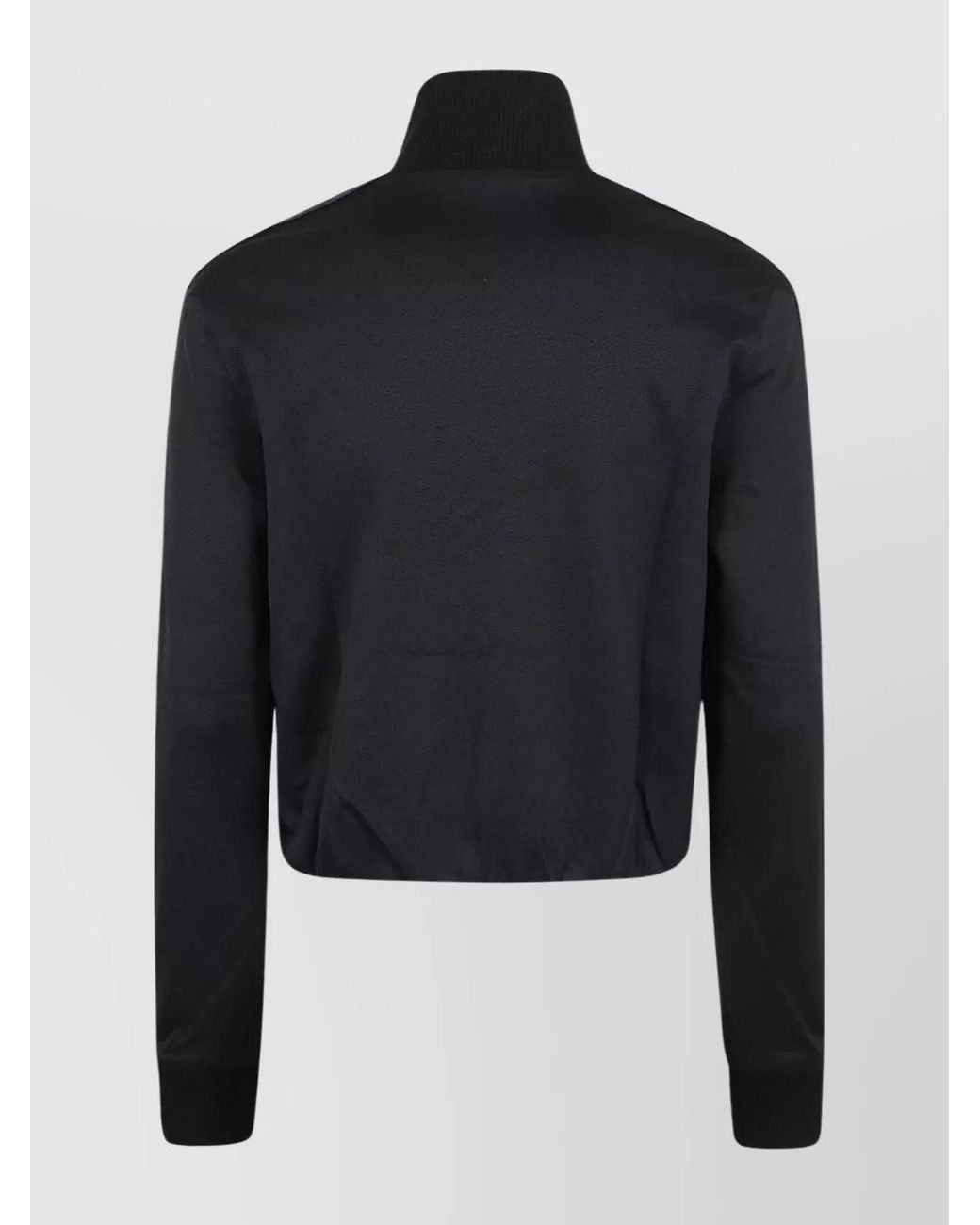 Off-White c/o Virgil Abloh Black Ribbed Mock Turtleneck Stretch Nylon Bomber Jacket