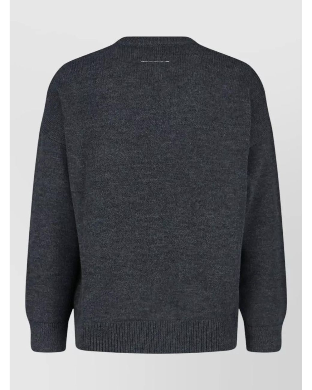 MM6 by Maison Margiela Gray Crewneck Jumper for men