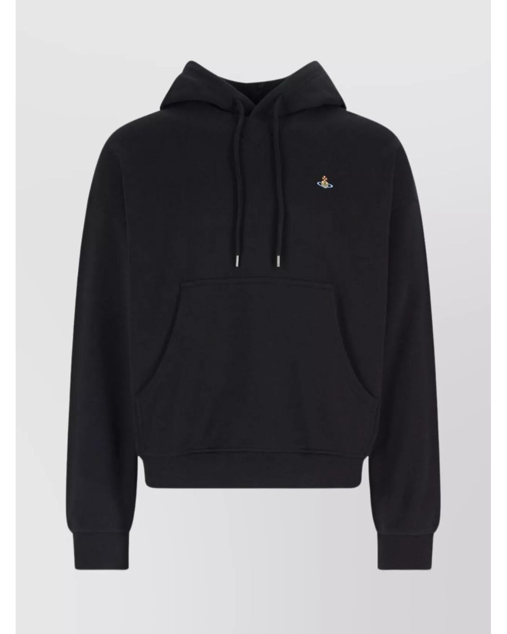 Vivienne Westwood Blue Cotton Logo-Embroidered Hoodie for men