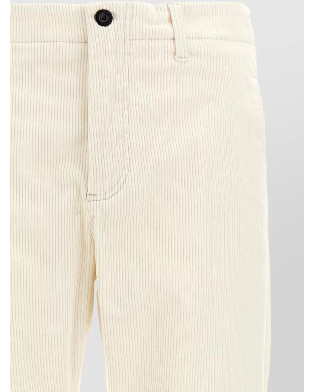Department 5 White Corduroy Straight-Leg Trousers for men