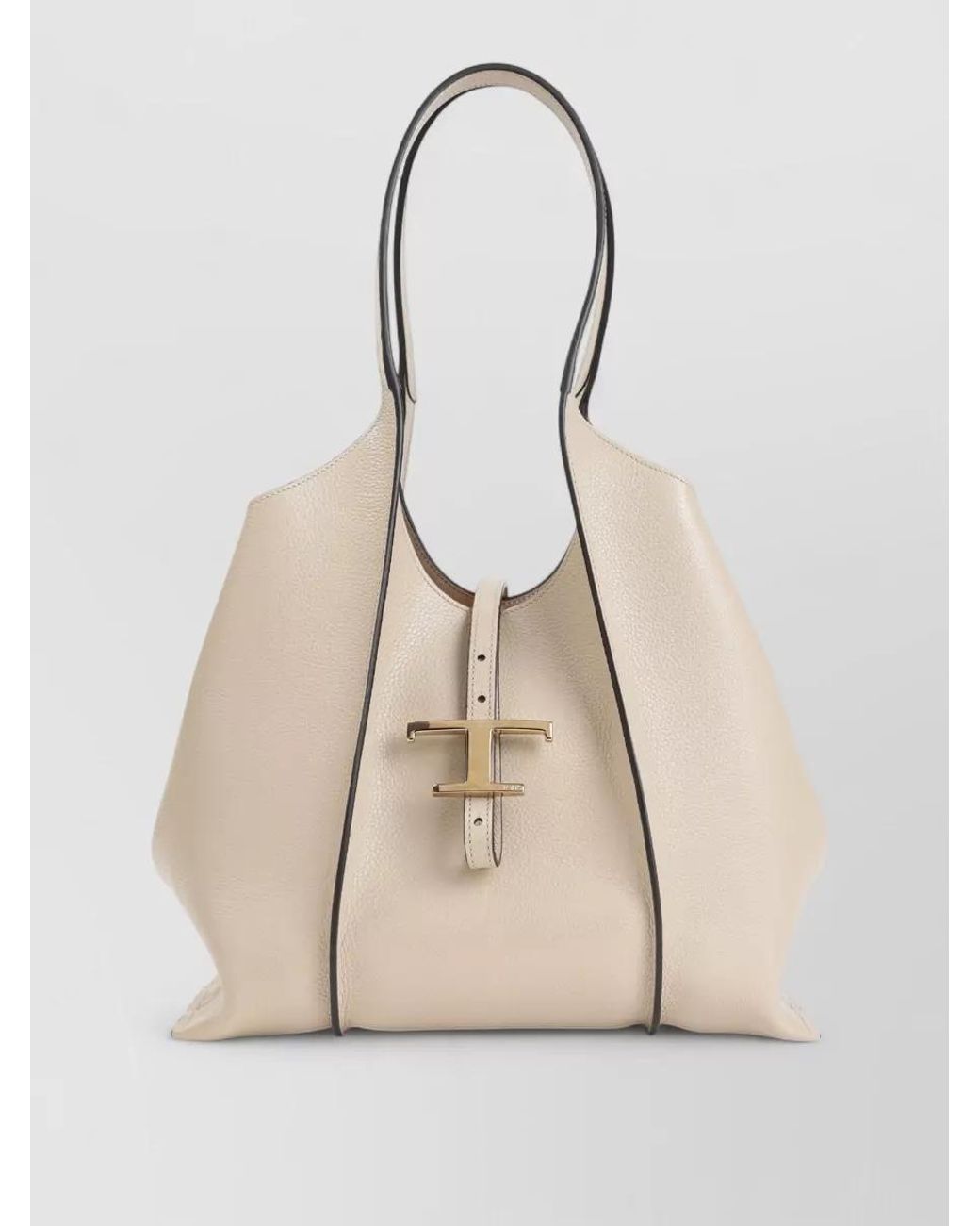Tod's Natural T Timeless Small Leather Tote Bag