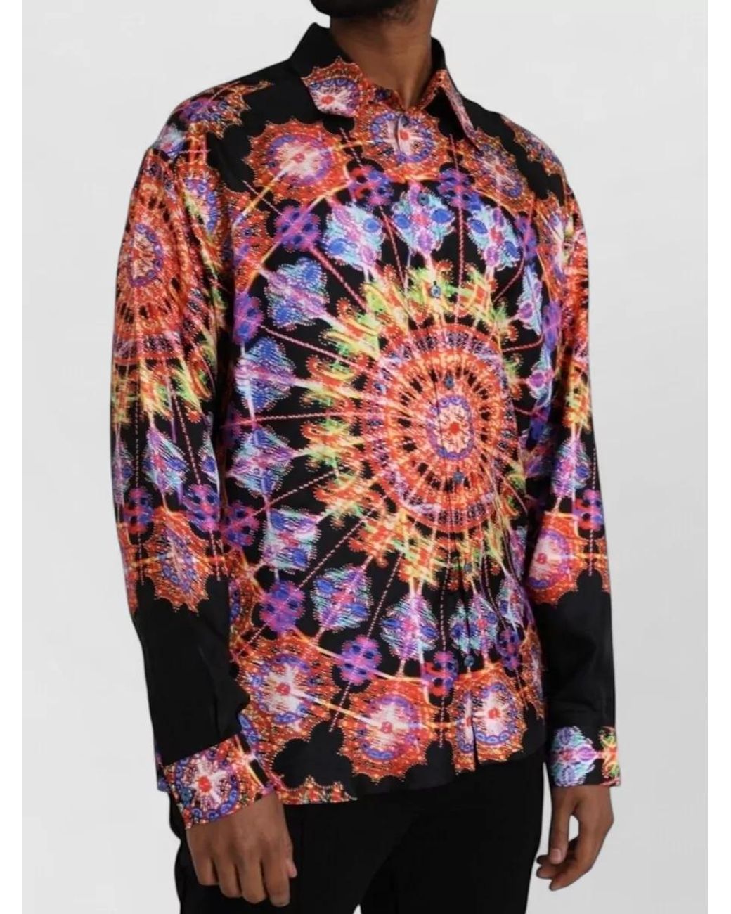 Dolce & Gabbana Brown Silk Printed Shirt for men