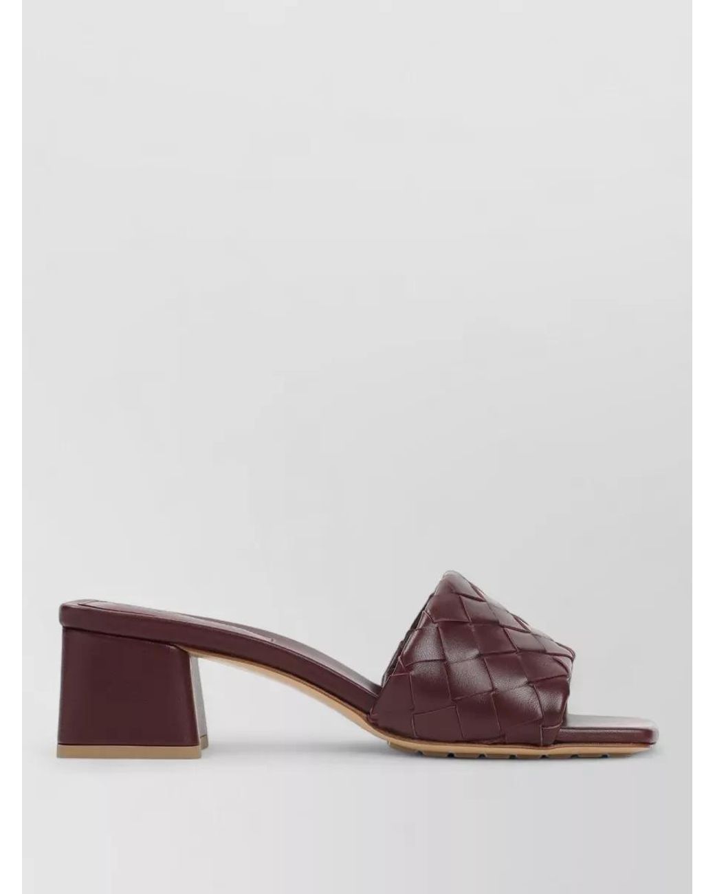 Bottega Veneta Brown Leather Kitten Heel Mules